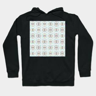 seamless cross pattern with colorful curves Hoodie